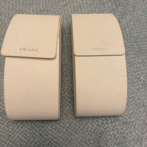 2 Big Prada White Sunglass cases